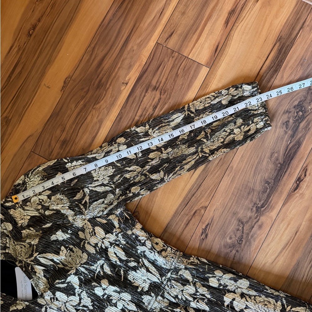 Soft Surroundings Black and Gold Floral Dress - Picture 10 of 11